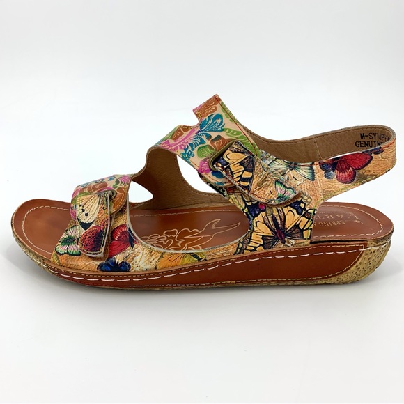 Spring Step L'Artiste Hand-Painted Multicoloured Symphony Sandal, 41 - Picture 8 of 16